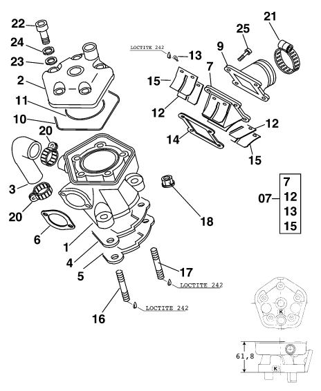 Sprängskiss: Cylinder – KTM 60 SX 2000