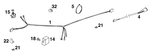 Sprängskiss: Wiring Harness – KTM 125 EXC 2000