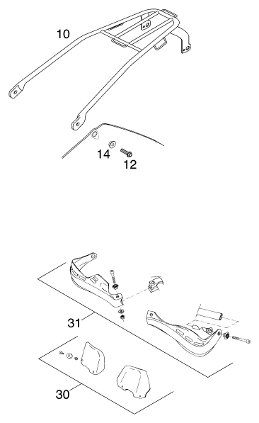 Sprängskiss: Accessories – KTM 125 EXE 100 2000
