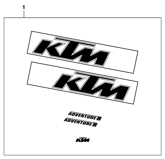 Sprängskiss: Decal – KTM 640 ADVENTURE-R 2000