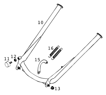 Sprängskiss: Side / Center Stand – KTM 640 LC 4 2000