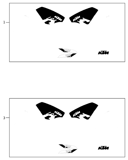 Sprängskiss: Decal – KTM 640 LC 4 2000