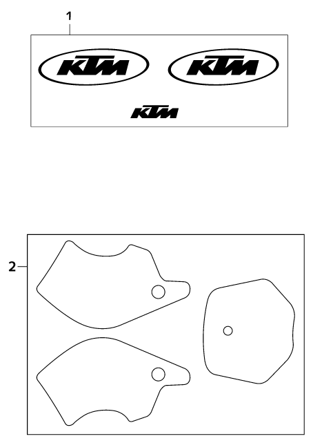 Sprängskiss: Decal – KTM 65 SX 2001