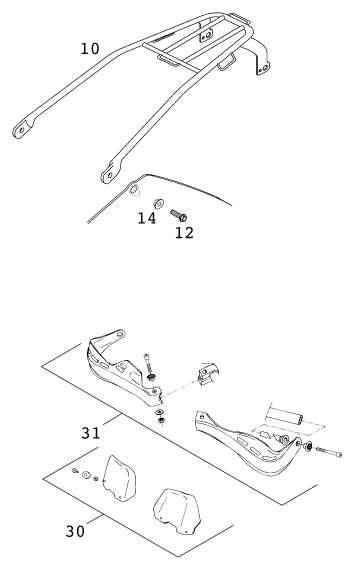 Sprängskiss: Accessories – KTM 125 EXC SIX-DAYS 2001