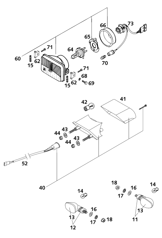 Sprängskiss: Lighting System – KTM 125 EXE 100 2001