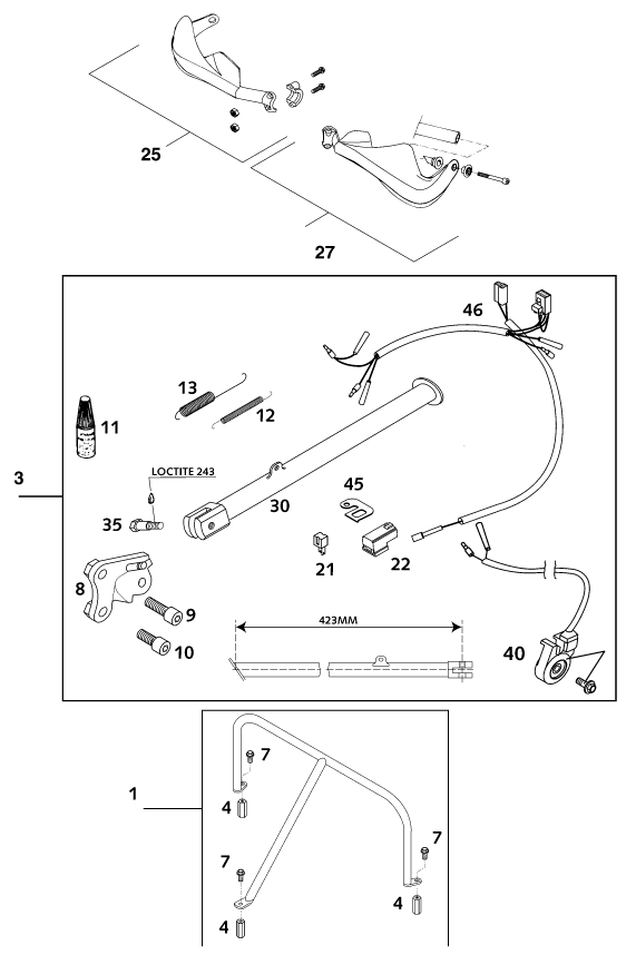 Sprängskiss: Accessories – KTM 640 ADVENTURE-R 2001