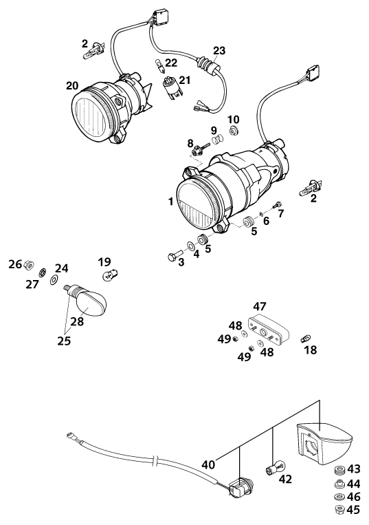 Sprängskiss: Lighting System – KTM 640 ADVENTURE-R 2001