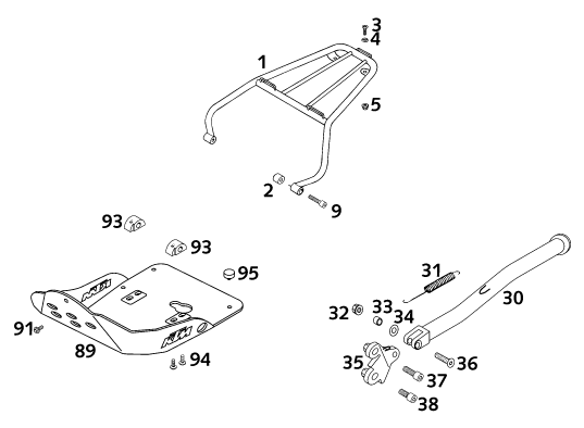 Sprängskiss: Accessories – KTM 620 SC SUPER-MOTO 2001