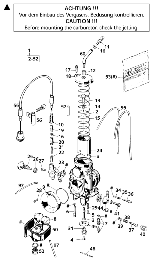 Sprängskiss: Carburetor – KTM 620 SUP-COMP 20kW