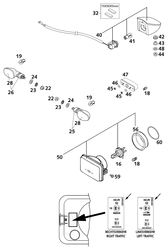 Sprängskiss: Lighting System – KTM 640 LC 4 2001