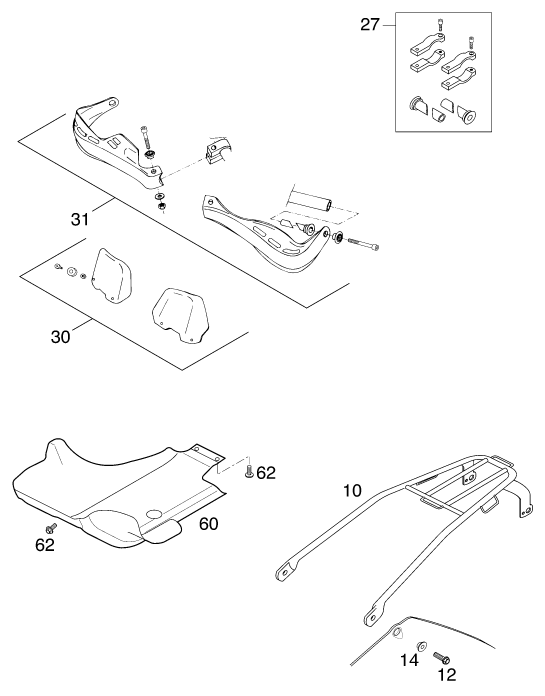 Sprängskiss: Accessories – KTM 250 EXC RACING 2001