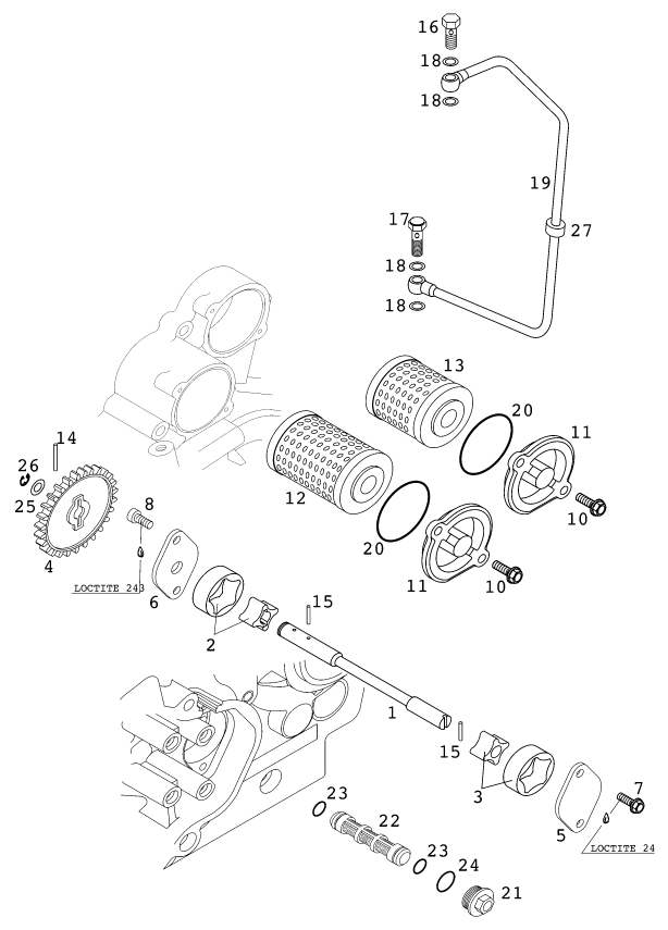 Sprängskiss: Lubricating System – KTM 400 EXC RACING 2001