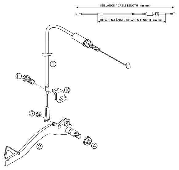 Sprängskiss: Rear Brake Control – KTM 50 SX PRO SENIOR LC 2002