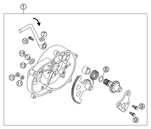 Sprängskiss: Clutch Cover – KTM 50 JUNIOR ADVENTURE 2002