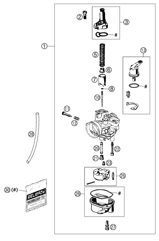 Sprängskiss: Carburetor – KTM 50 JUNIOR ADVENTURE 2002