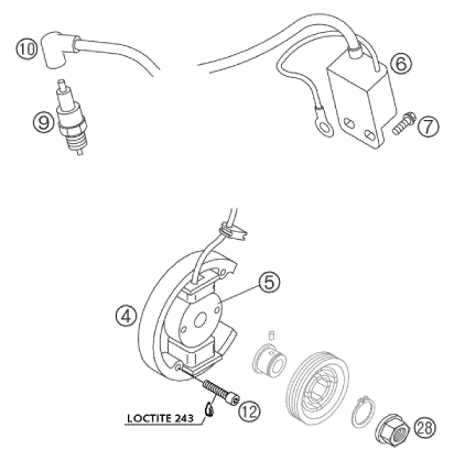 Sprängskiss: Ignition System – KTM 50 MINI ADVENTURE GS 2002