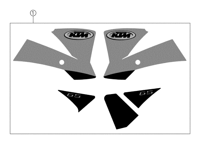 Sprängskiss: Decal – KTM 65 SX 2002