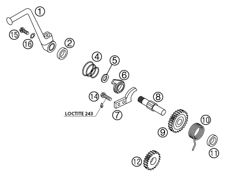 Sprängskiss: Kick Starter – KTM 65 SX 2002