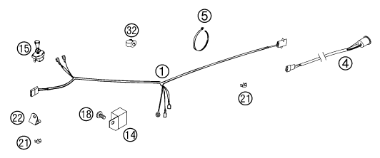 Sprängskiss: Wiring Harness – KTM 200 EXC 2004