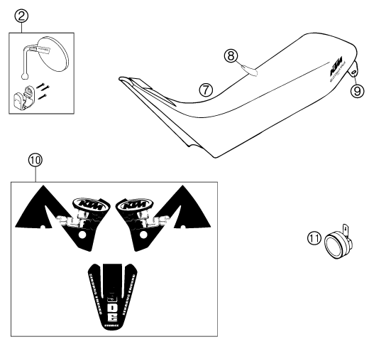 Sprängskiss: New Parts – KTM 250 EXC SIX-DAYS 2002
