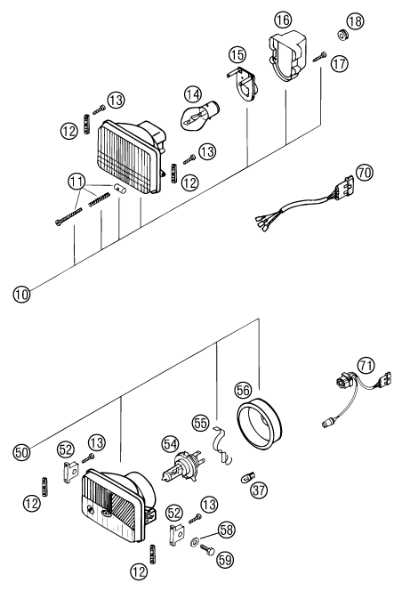 Sprängskiss: Lighting System – KTM 200 EXC 2002