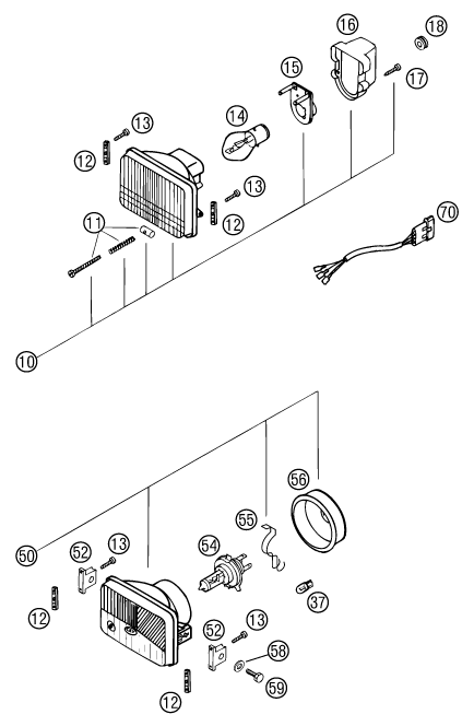 Sprängskiss: Lighting System – KTM 380 EXC 2002