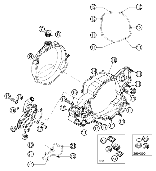 Sprängskiss: Clutch Cover – KTM 380 SX 2002