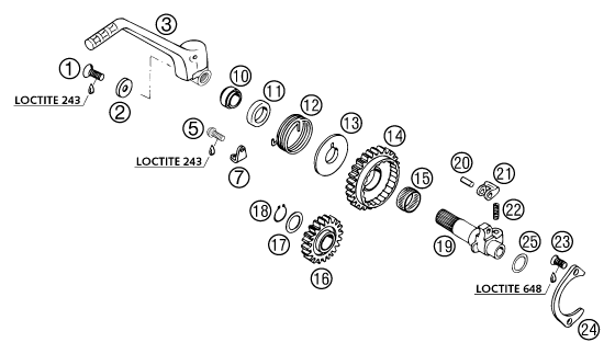 Sprängskiss: Kick Starter – KTM 380 SX 2002
