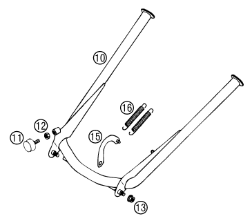 Sprängskiss: Side / Center Stand – KTM 640 ADVENTURE-R 2001