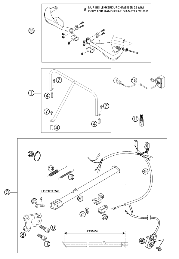 Sprängskiss: Accessories – KTM 640 ADVENTURE-R 2002