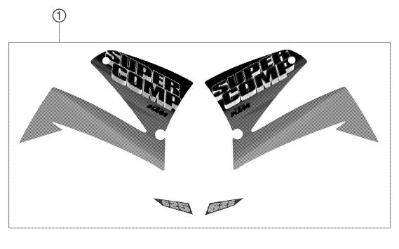 Sprängskiss: Decal – KTM 625 SC 2002
