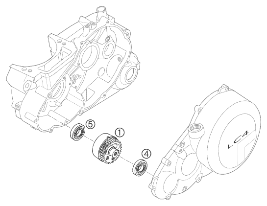 Sprängskiss: Balancer Shaft – KTM 620 EGS-E 35KW 11LT BLAU