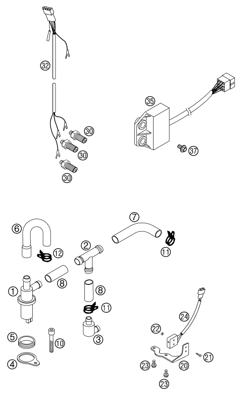 Sprängskiss: Electronic Power Control Epc – KTM 640 DUKE II LIME 2000