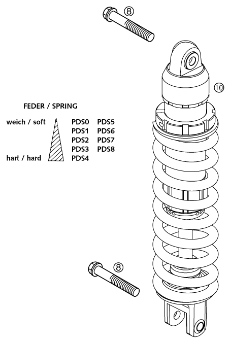 Sprängskiss: Shock Absorber – KTM 380 EXC 2002
