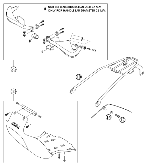 Sprängskiss: Accessories – KTM 400 EXC RACING 2002