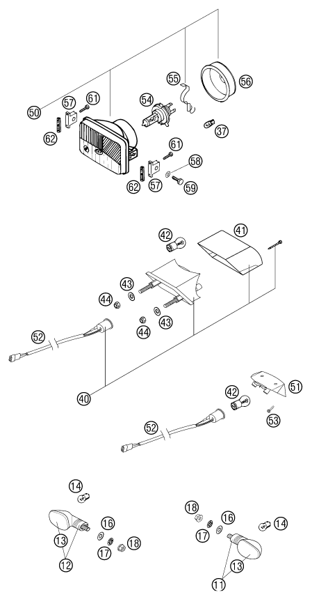 Sprängskiss: Lighting System – KTM 250 EXC RACING 2003