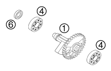 Sprängskiss: Balancer Shaft – KTM 400 EXC RACING 2002