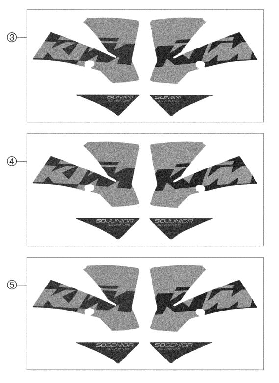 Sprängskiss: Decal – KTM 50 JUNIOR ADVENTURE 2003