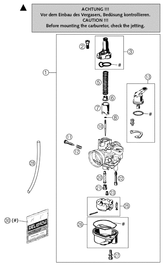 Sprängskiss: Carburetor – KTM 50 JUNIOR ADVENTURE 2003