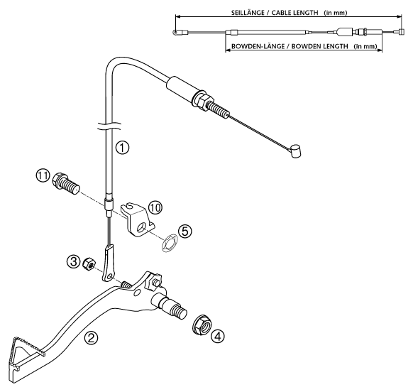 Sprängskiss: Rear Brake Control – KTM 50 SX PRO SENIOR LC 2003
