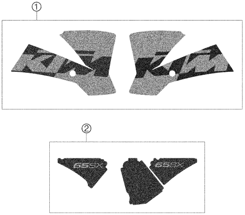 Sprängskiss: Decal – KTM 65 SX 2003
