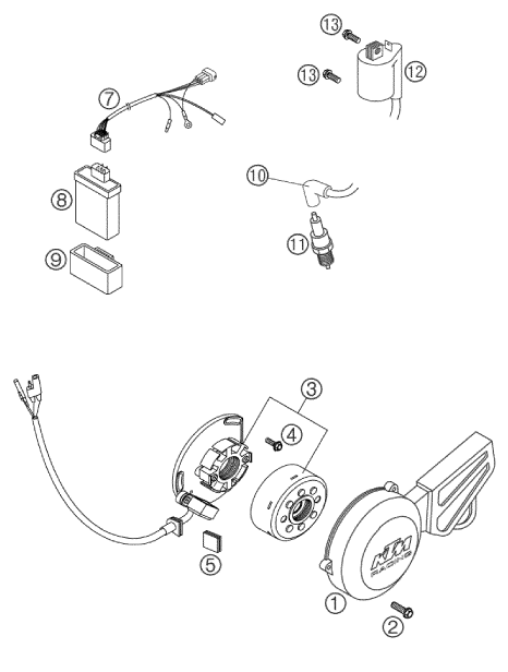 Sprängskiss: Ignition System – KTM 65 SX 2006