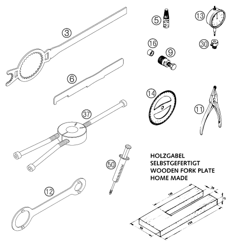 Sprängskiss: Special Tools (Engine) – KTM 85 SX 2003