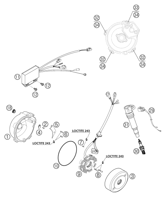 Sprängskiss: Ignition System – KTM 660 SMS
