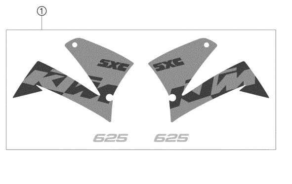 Sprängskiss: Decal – KTM 625 SXC 2003