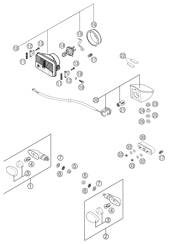 Sprängskiss: Lighting System – KTM 660 SMC 2003