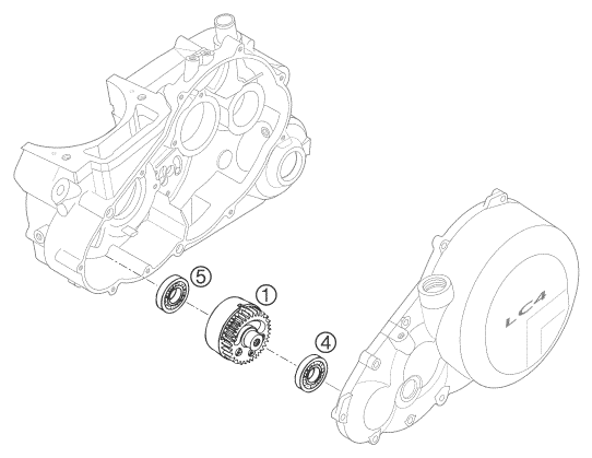 Sprängskiss: Balancer Shaft – KTM 640 LC4 ADVENTURE 2003