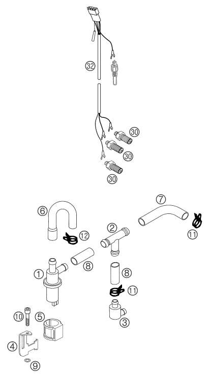 Sprängskiss: Electronic Power Control Epc – KTM 640 LC4 ADVENTURE 2003