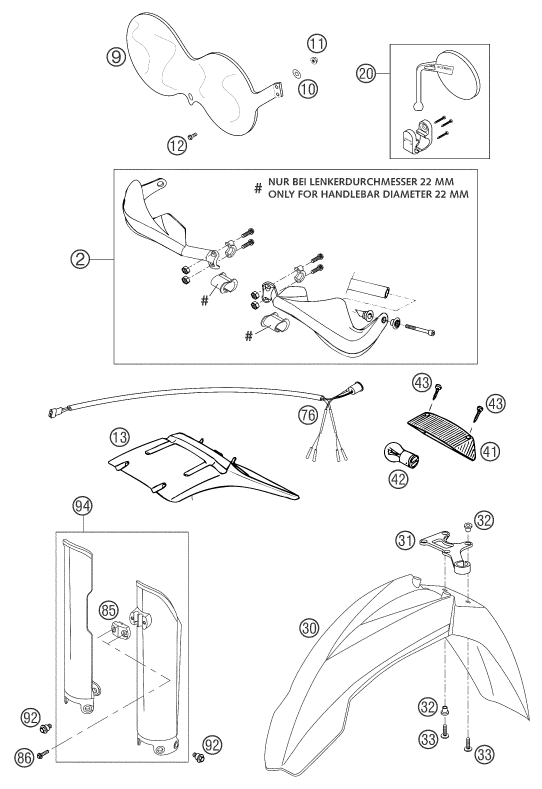 Sprängskiss: Accessories – KTM 660 RALLYE FACTORY REPL. 2003