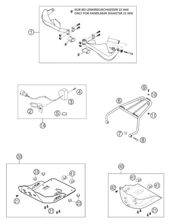 Sprängskiss: Accessories – KTM 660 SMC 2003